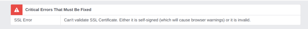 Facebook SSL Error